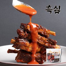 [대길] 정성담은 자연방목 염소 바베큐폭립 쪽갈비 1Kg 핫소스맛, 쪽갈비 핫소스맛 1kg, 1개