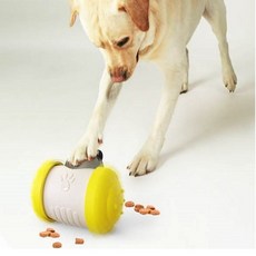 알티피아 반려동물 애견 오뚝이 간식케이스 텀블러 사료장난감 (WE68FDE), 옐로/ONESIZE, 옐로_ONESIZE, 1개