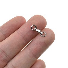 Fishing Rolling Swivels Test Barrel Column Bearing with Solid Welding Ri (1#19mm Test：103lb 40PCS), 1#19mm Test：103lb 40PCS