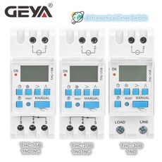 GEYA THC 천문 타이머 스위치 LCD 디스플레이 제어 위도 220V 16A, 1개, 1) 16A 220V