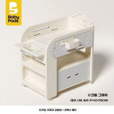 BabyPods 기저귀 테이블 아기 돌봄 신생아 유아용 침대 다기능 모바일 교환 유아 목욕, 2. 라텍스패드 추가