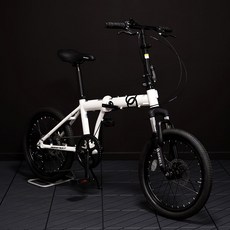 오투휠스 F MD7 미니벨로 접이식 자전거 20인치 7단, 완조립택배, 화이트