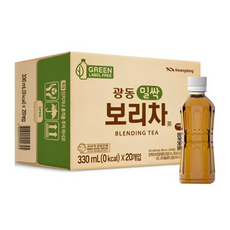 광동 밀싹 보리차 그린 무라벨, 330ml, 120개