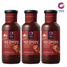 청정원 화끈한매운갈비양념500g x3개, 3개, 500g
