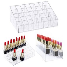 네일샵 깔끔정리용 아크릴 매니큐어정리대 립스틱박스 보관함 트레이, 36칸