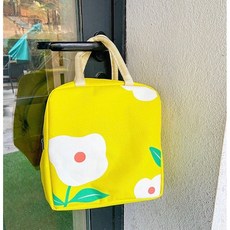 피크닉 휴대용 보냉백 쿨러백 이유식 보냉가방 아이스쿨러 피크닉가방, 엘로우(꽃)