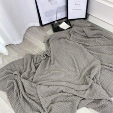 노르딕 모던 니트 블랭킷 7colors 꿀잠 차박이불 에스닉 소프트담요 스와들 아기겨울, 라이트 그레이 리미티드(면밴드)