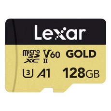 렉사 마이크로SD V60 골드 메모리 카드, 128GB