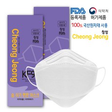 [200매]청정 KF94 / 대형 화이트 FDA 귀편한 숨쉬기편한 황사방역 보건용 케이마스크 200매, 10매입, 20개