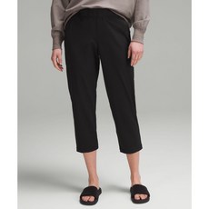룰루레몬 트레이닝복 팬츠 Luxtreme 슬림핏 풀온 MR 크롭 - BLK