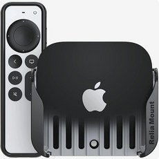 ReliaMount 애플 TV 마운트 - 모든 세대와 호환 4K 모델 포함, Black and Dark Gray Apple TV M, 1개