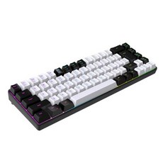 PC 노트북 게이머용 RGB 백라이트 기계식 키보드 유선 컴퓨터 키보드 68 키, 없음, 없음, 1) white