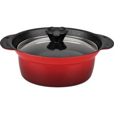 일본 수입 냄비 평화 프레이즈 흙 보다 가볍고 튼튼하다 대리석 코트 탁상 18 cm, 16cm, 1개