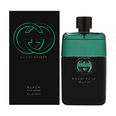 구찌 길티 블랙 바이 남성용 3.0온스 오 드 화장지 스프레이, Fougere, 3 Fl Oz (Pack of 1), 1개