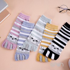 스트라이프양말발목