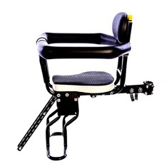 Baby Bike Seat Front Mounted Child Bike Seat with Back Rest Foot Pedals and Handrail, 본상품