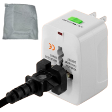 [이원컴어] 여행용어댑터 해외여행 USB 멀티탭 110V 220V 돼지코 플러그 (JIK3K924D06), 1개