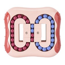 지적 광장 회전 작은 마술 콩 장난감 어린이 손가락 회전 상단 손가락 끝 루빅스 큐브 장난감, 빨간