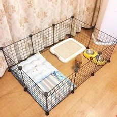 와이어 그물 애완 동물 케이지 집 둥지 다기능 인클로저 강아지 고양이 토끼 기니피그 안전한 서식지 조립 사용, 5. 12pcs 24 buckles