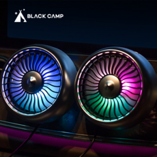 블랙캠프 차량용선풍기 LED 다이소 차선풍기 미니 카팬 에어서큘레이터 usb선풍기, 색상 랜덤 발송