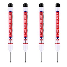 마카 20mm 헤드 마커 펜 금속 방수 욕실 목공 장식 다용도 빠른 건조 오일 1/4Pcs 세트, [08] 4Pcs-Black