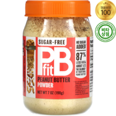 PBfit 피넛 버터 파우더 분말 가루 무설탕 198g Peanut Butter Powder 슈가프리, 7 oz (198g), 1개