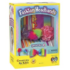 Creativity for Kids 패션 헤어밴드 만들기 키트 독특한 헤어 액세서리 10개를 만들 수 있음, 패션 머리띠, 1개