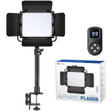 알파믹 촬영용 LED 조명 + 클램프 스탠드, PL600B, 1세트