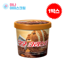 롯데푸드 구구크러스터홈 6개 한박스 아이스크림, 660ml, 18개