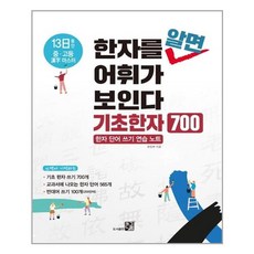 도서출판 큰그림 한자를 알면 어휘가 보인다 기초한자 700 (마스크제공), 단품, 단품