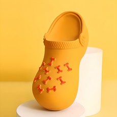 Lanboer 寵物涼鞋吱吱玩具, 橘色, 1個