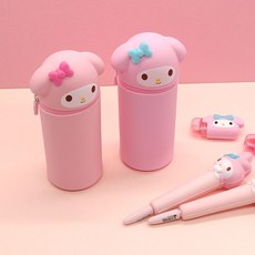 헬로키티 마멜 원형 케이스 필통 파우치 산리오 펜슬 마이멜로디 선물 리본 학용품, 마이멜로디(랜덤)