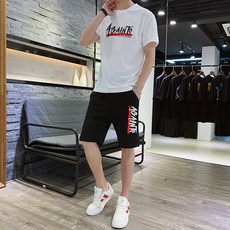브랜드 온 여름트레이닝세트 드랜드 스포츠 투수영복 원 코디 멋진 마른남자옷 캐쥬얼