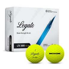 레가토 정품 USGA 공인구 우레탄 3피스 새 골프공 옐로우 비거리 골프볼 12구, 12개입, 1개