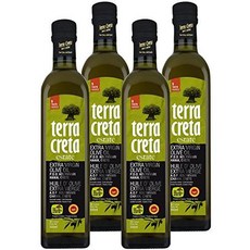 Terra Creta 그리스 크레타 콜림바리 부동산 보호 원산지 지정 엑스트라 버진 올리브 오일 - 9개의 국제 테이스트 어워드 수상 500ml 2팩, 4개