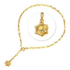 고래꼬리발찌18k