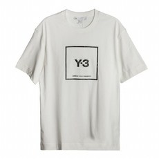 [와이쓰리] [라벨루쏘] [Y-3] 스퀘어 로고 반팔 티셔츠 GV6061 WHITE (스크