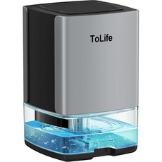 ToLife 휴대용 제습기 30온스 500평방피트 흰색/검정색, 은색