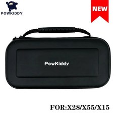 POWKIDDY 휴대용 케이스 미끄럼방지 긁힘 방지 보관 가방 여행 X55 X28 X15 게임 콘솔과 호환, 1개, 1.black