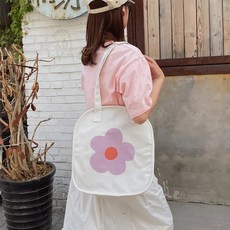 위파인더 보자기 여고생 소프트 메일 상큼 달콤한 캐릭터 복숭아꽃 학생 캔버스 가방 수업백