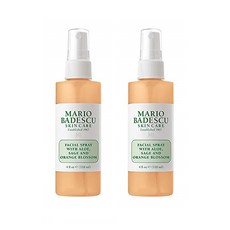 Mario Badescu Facial Spray Sage Orange Blossom 마리오 바데스쿠 세이지 오렌지 블라썸 페이셜 스프레이 4oz(118mL) 2팩, 1개