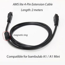 Bambu Lab AMS Lite Bamblab 필라멘트 허브 A1/A1 미니 부품용 다색 인쇄 5 방향 구성 요소 스위치 소모품, [01] 1 pcs, [04] AMS Lite Cable 2M