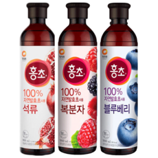 청정원 홍초 900ml 3종 세트(석류1개+복분자1개+블루베리1개), 1세트