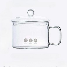 투명 냄비 가정용 주방 심플한디자인 도구 1350ML 손잡이, 1350ML 양손잡이, 1개