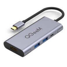 QGeeM 큐짐 USB C타입 7in1 HDMI 멀티허브 노트북 맥북 미러링 덱스