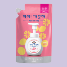 아이깨끗해 손세정제 리필용 레몬향 대용량 항균, 450ml, 6개