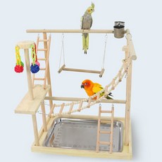 마당있는집 앵무새놀이터 대형 소형 앵무새 장난감 용품 사다리 앵무새횟대 5종