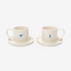 [정품] Human Made 휴먼 메이드 x 블루 보틀 커피 페어 머그 화이트 Blue Bottle Coffee Pair Mug White 567124