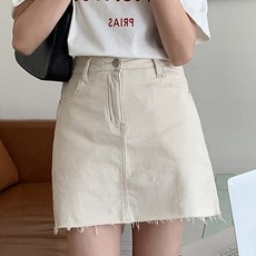 화이트데님스커트