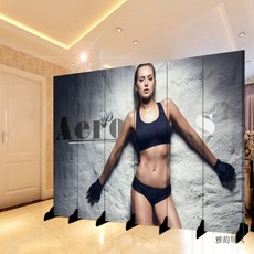 헬스장 피트니스 센터 파티션 가림막 이동식 병풍, AF